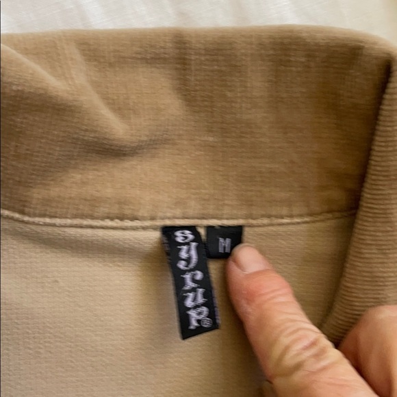 VINTAGE SYRUP CLOTHING 90’s Tan Corduroy jean jacket with bell sleeves - Picture 6 of 8